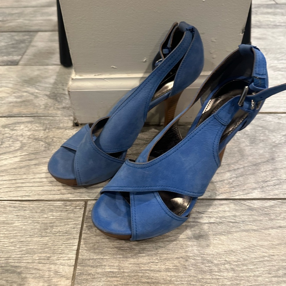 Coach Blue Open-Toe Heels - Picture 16 of 16